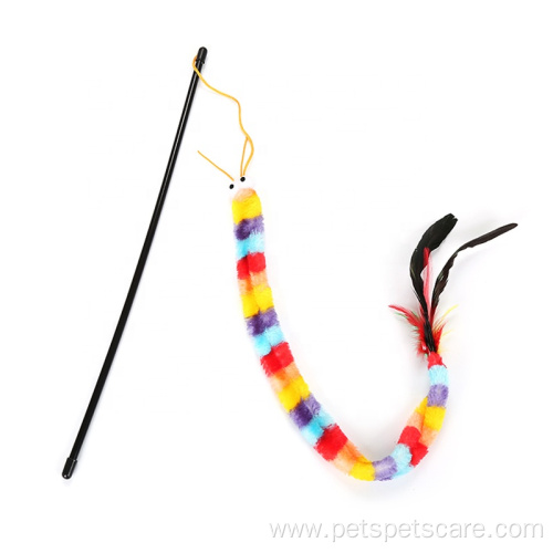 snake cat stick plastic pole cat teaser